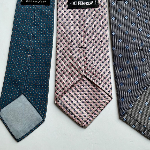 Holt Renfrew lot of 3 all silk ties Made in Italy 🇮🇹 - Picture 3 of 7